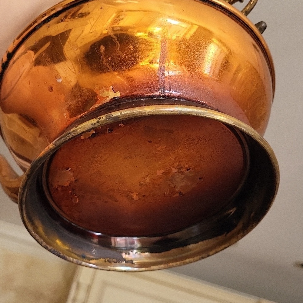 vintage large copper tea kettle - Picture 2 of 7